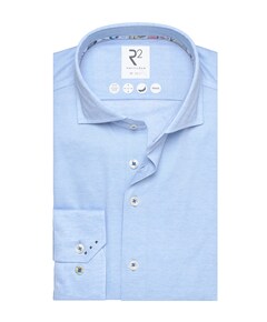 Heren overhemd lange mouw blauw