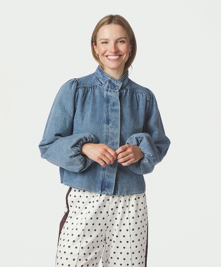 Dames jas blauw