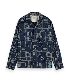 Heren overhemd lange mouw blauw