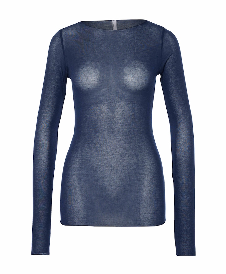 Dames longsleeve blauw