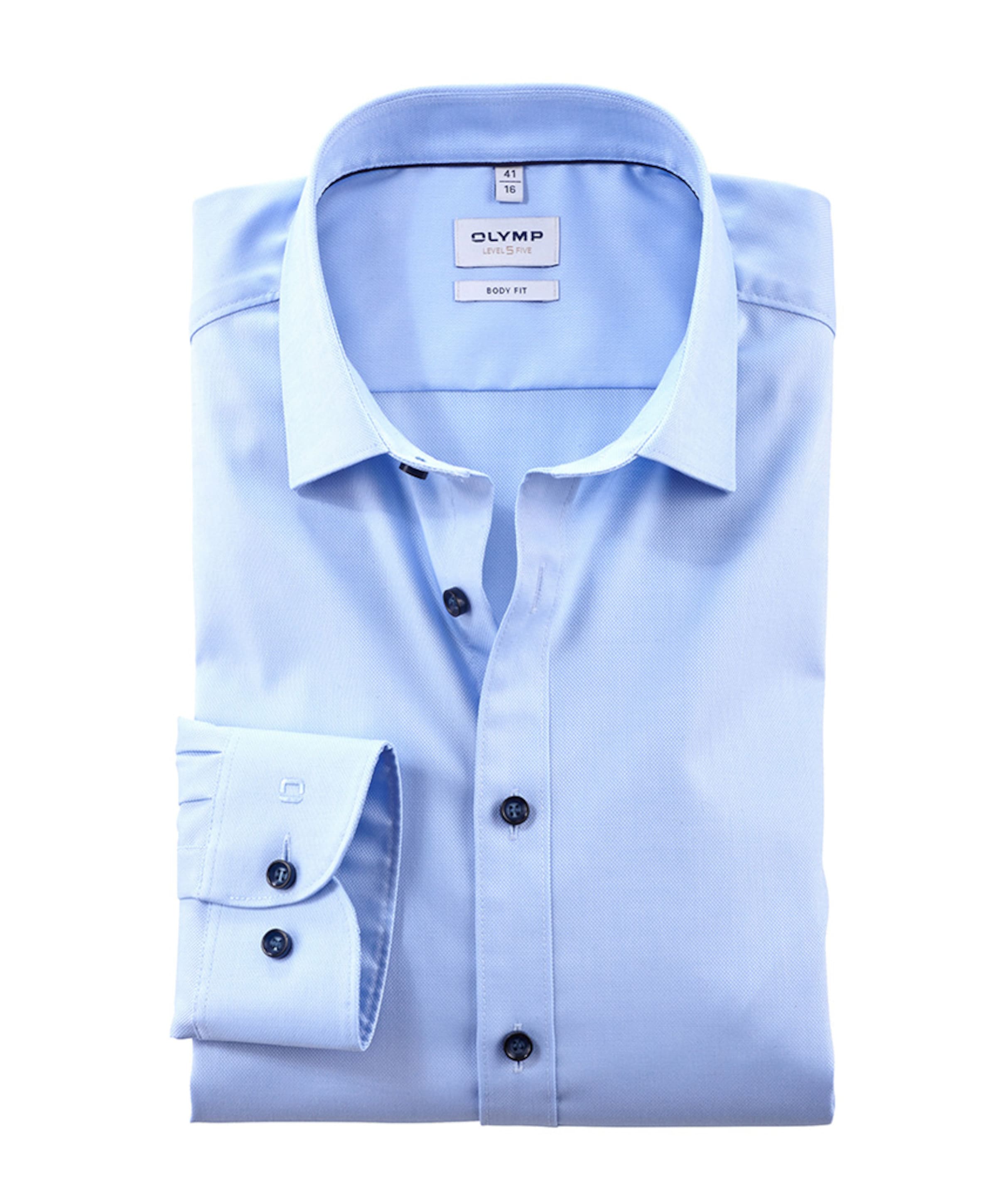 Overhemd lange mouw blauw