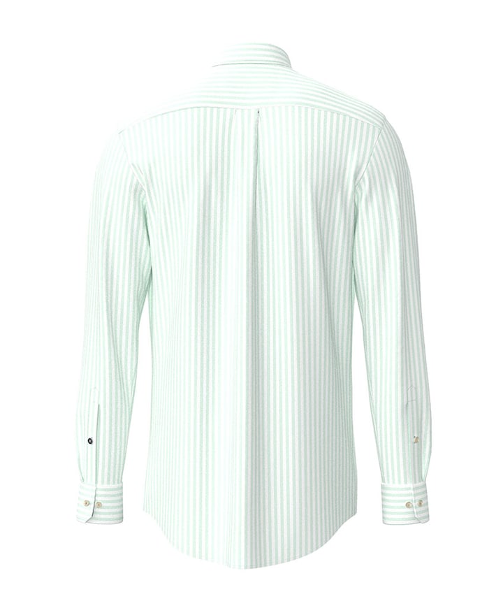 Heren overhemd lange mouw groen