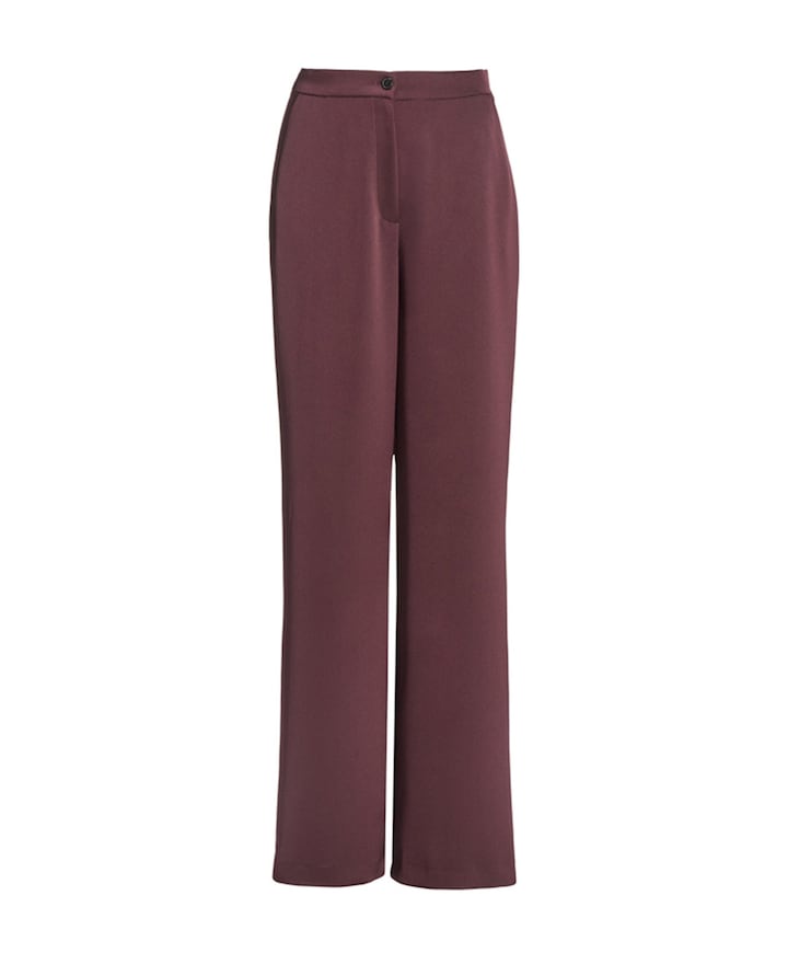 Hose aus Satin mit geradem Bein und dames pantalon bordeaux