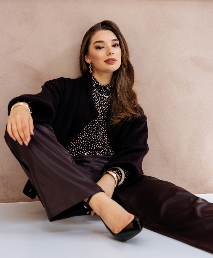 Dames longsleeve paars