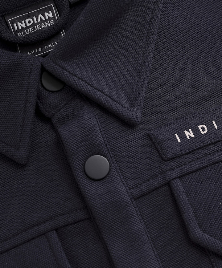 Jongens overhemd lange mouw blauw