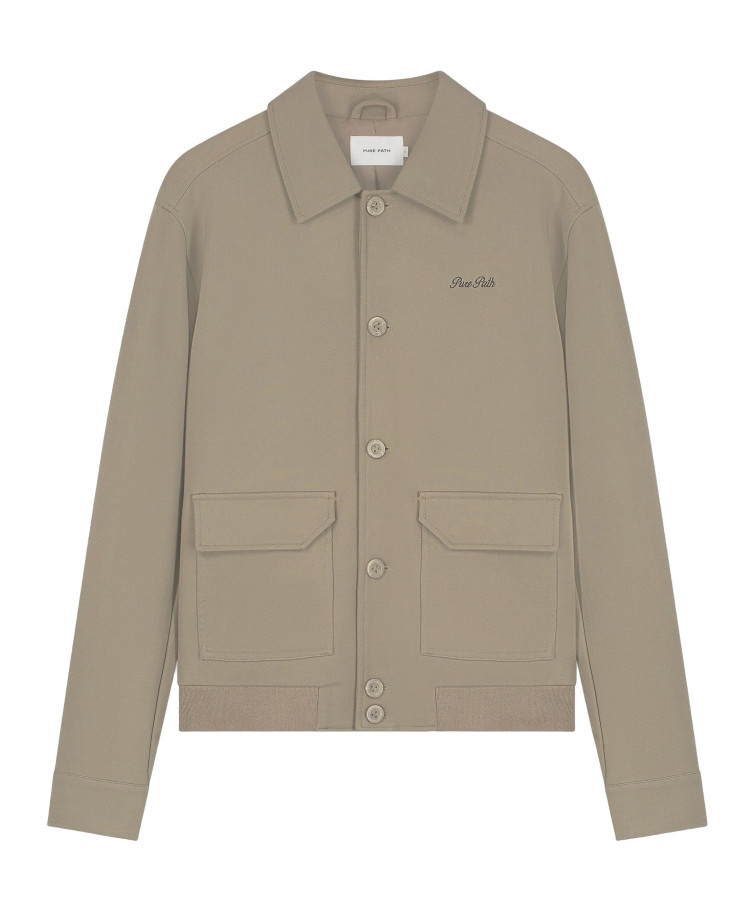 Heren overshirt beige