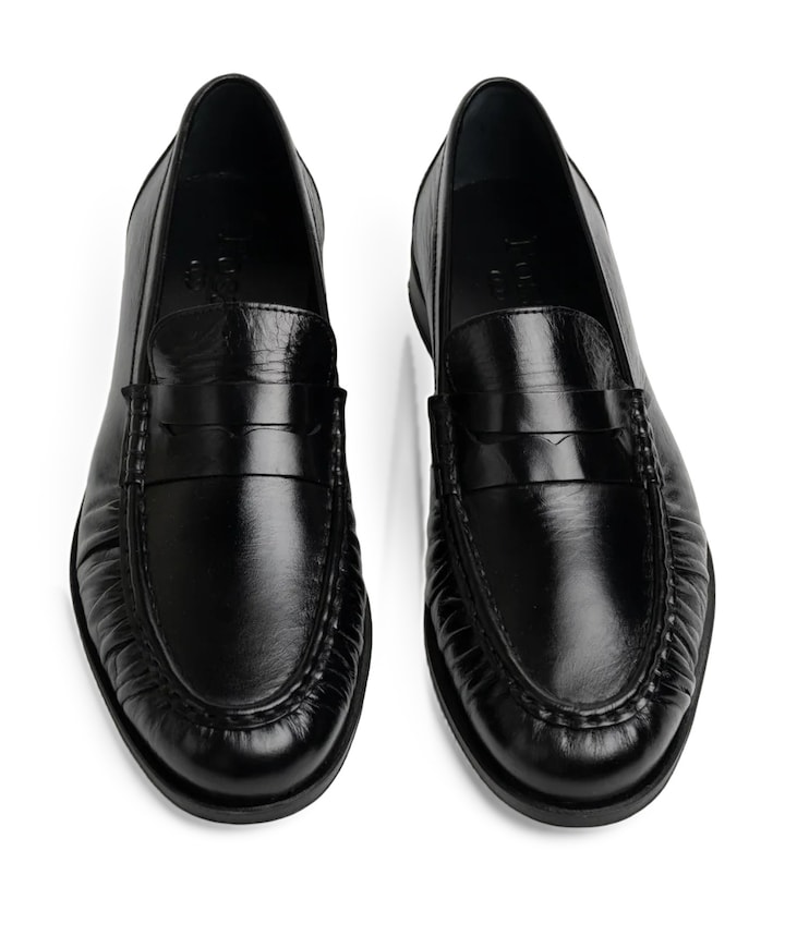 Penny Wrinkle dames loafers zwart
