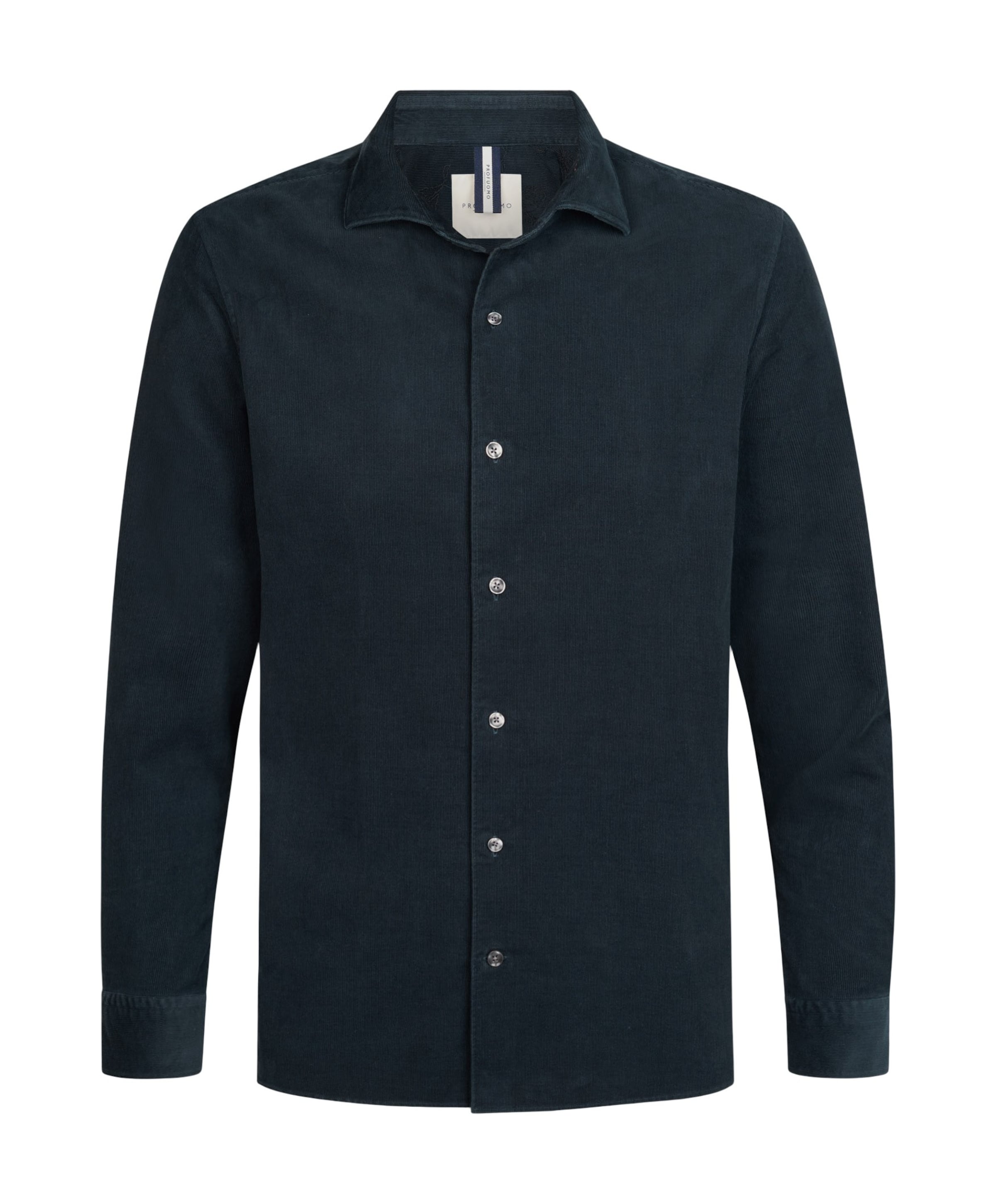 Heren overhemd lange mouw blauw