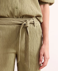 Creased Wide-Leg dames broek groen