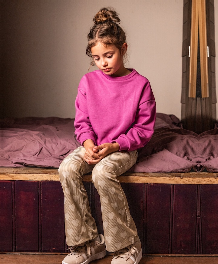 Meisjes sweater paars