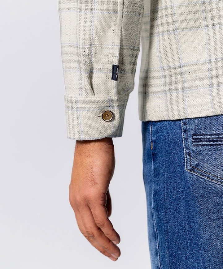 Heren overshirt beige