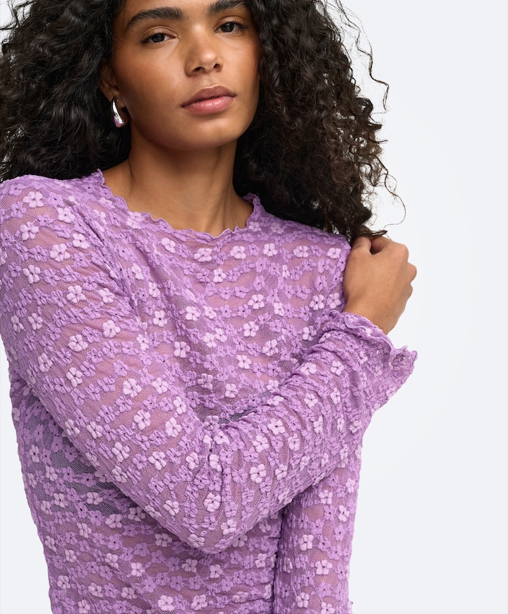 Dames longsleeve paars