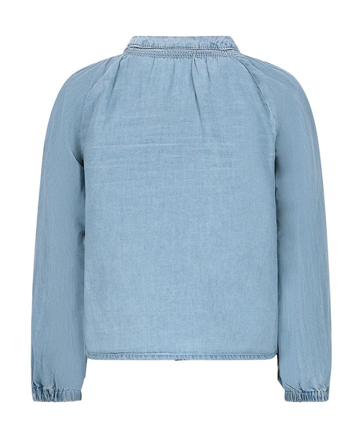 Blouse lange mouw blauw
