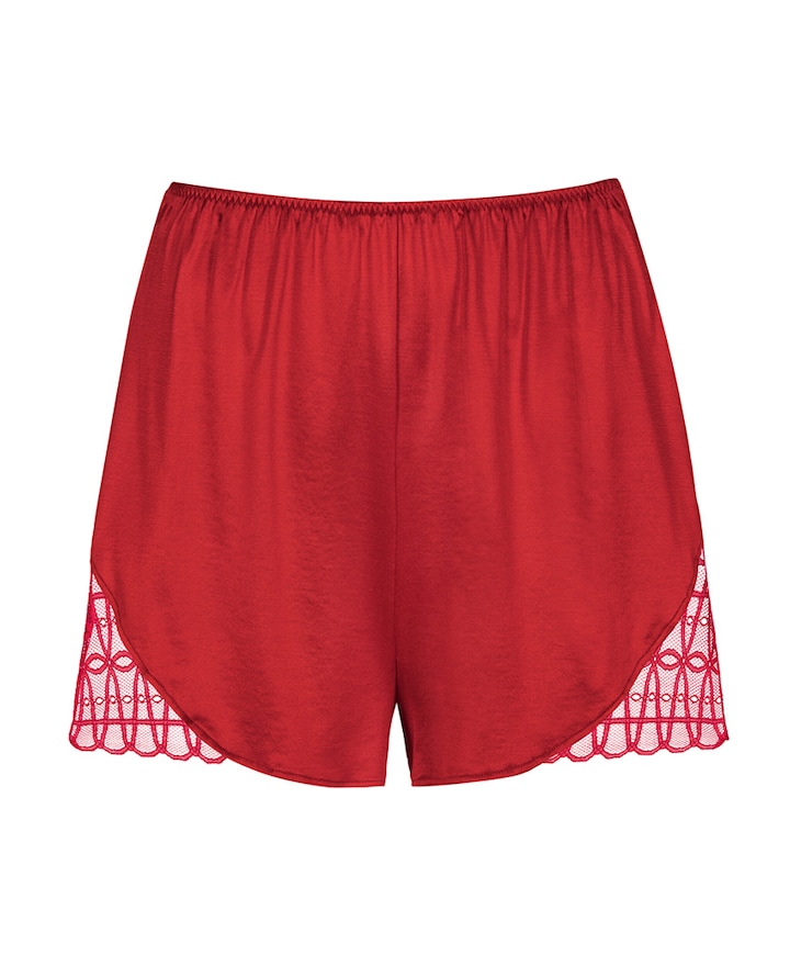 Dames pyjamashort rood