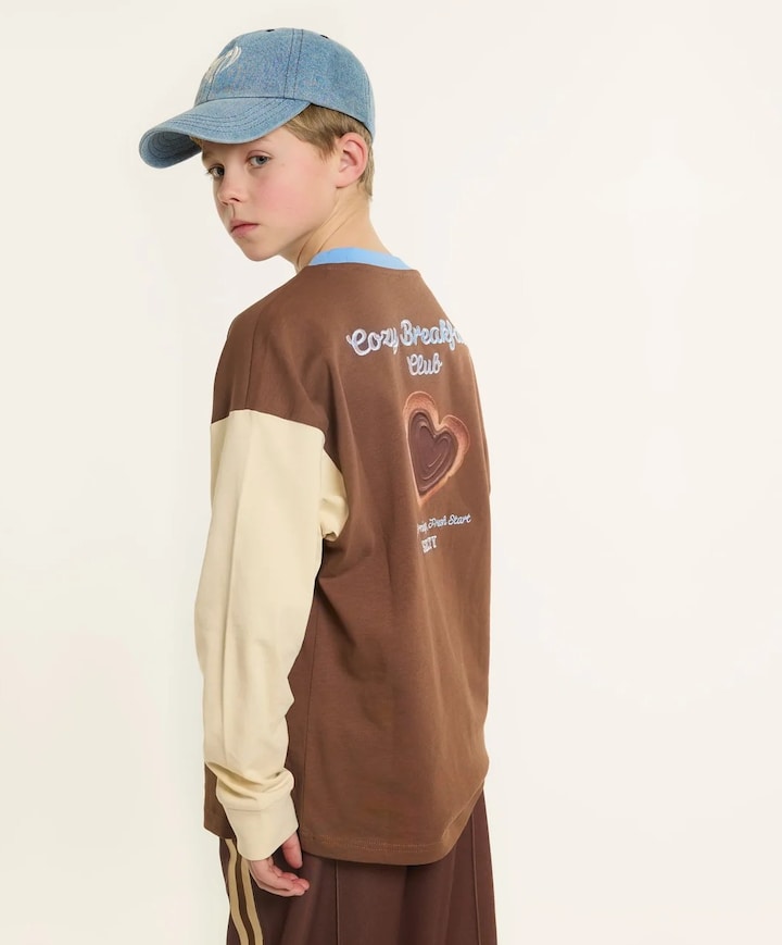 Uniseks longsleeve bruin