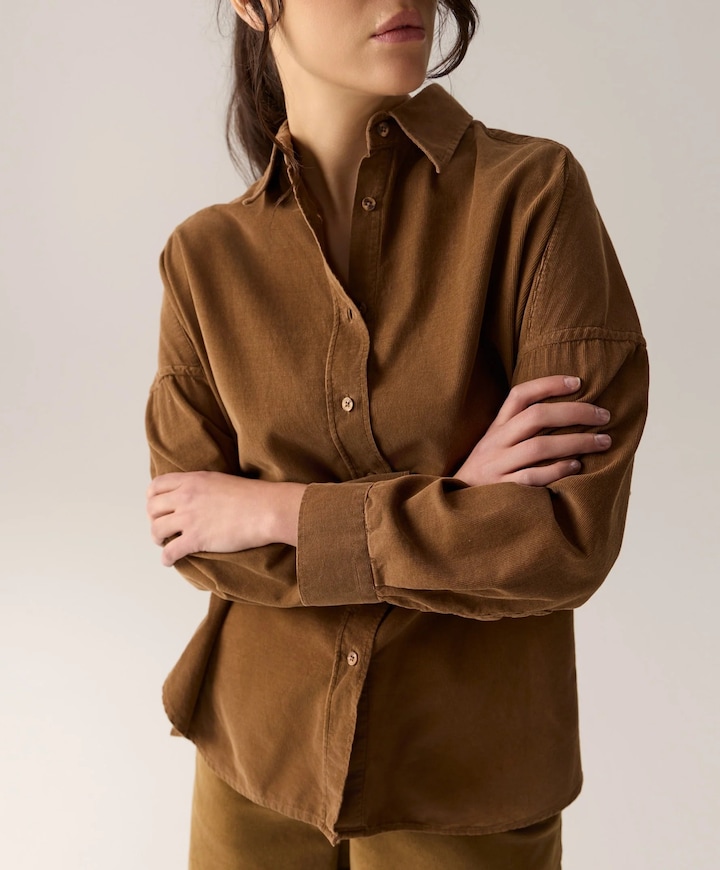 Dames blouse bruin