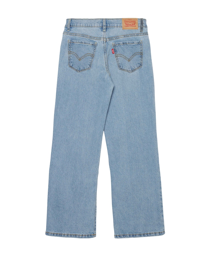 Wide leg jeans meisjes jeans blauw