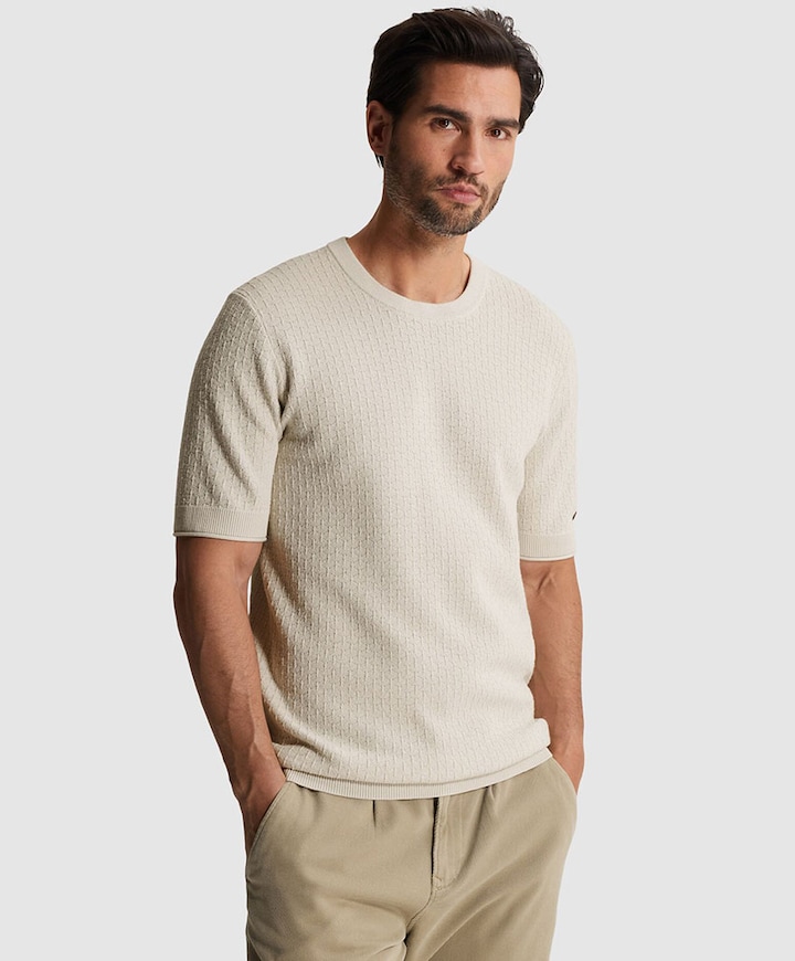 Heren T-shirt beige