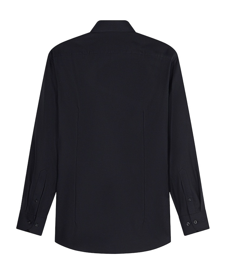 Heren overhemd extra lange mouw blauw