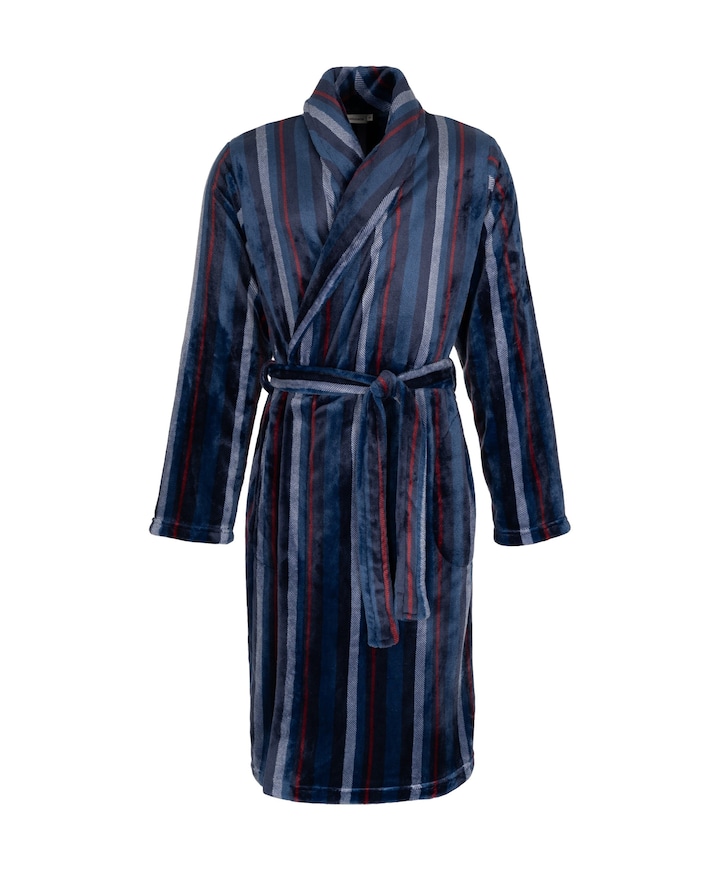 Heren ochtendjas blauw