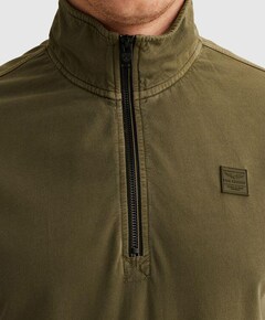 Heren trui met rits groen