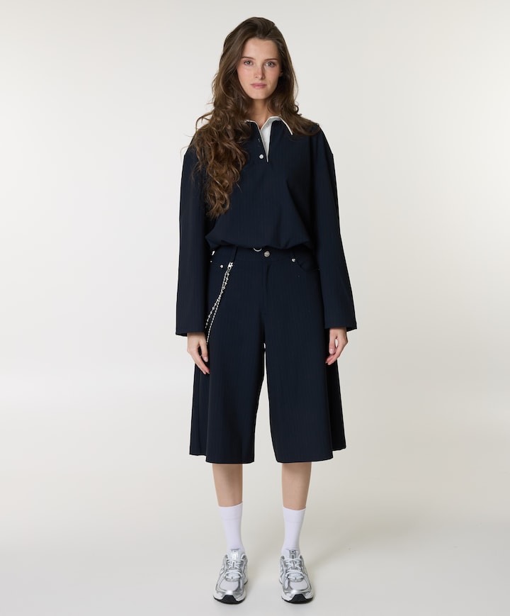 dames bermuda blauw