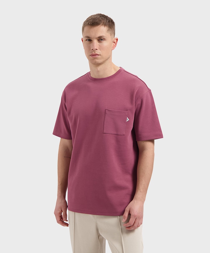 Heren t-shirt bordeaux
