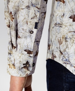 Heren overhemd lange mouw blauw