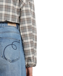 Stevi Embroidery dames jeans blauw
