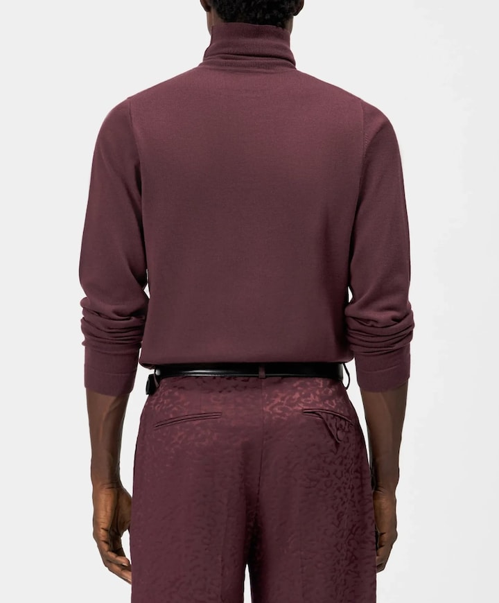 Heren coltrui bordeaux