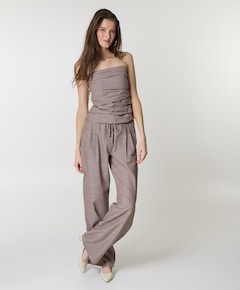 JihoCC Stripe LL Pant dames broek bruin