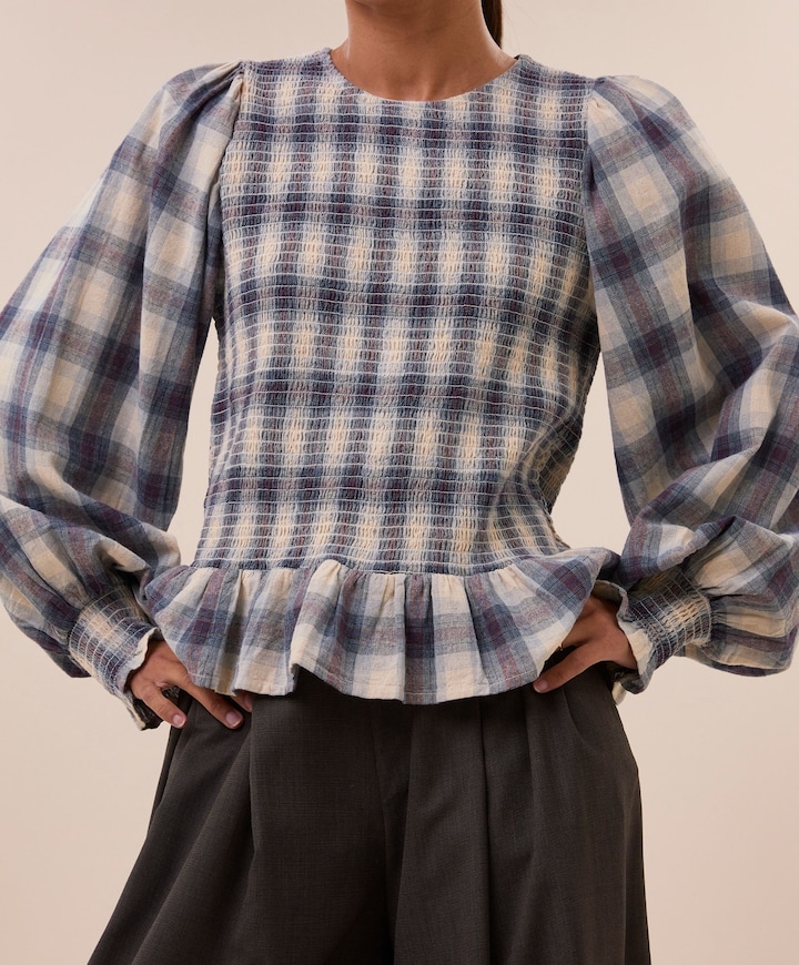 Dames blouse blauw