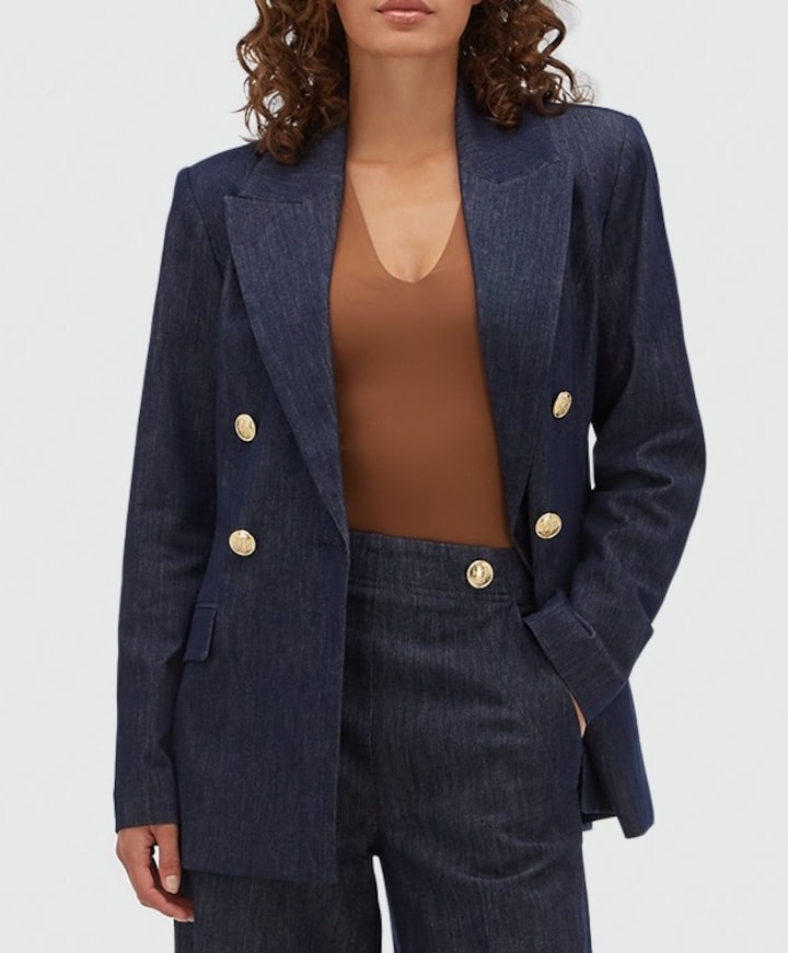 Dames blazer blauw