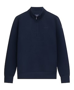Heren trui met rits blauw