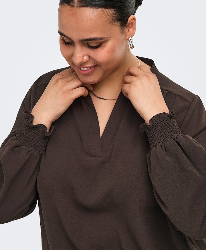 Dames blouse bruin