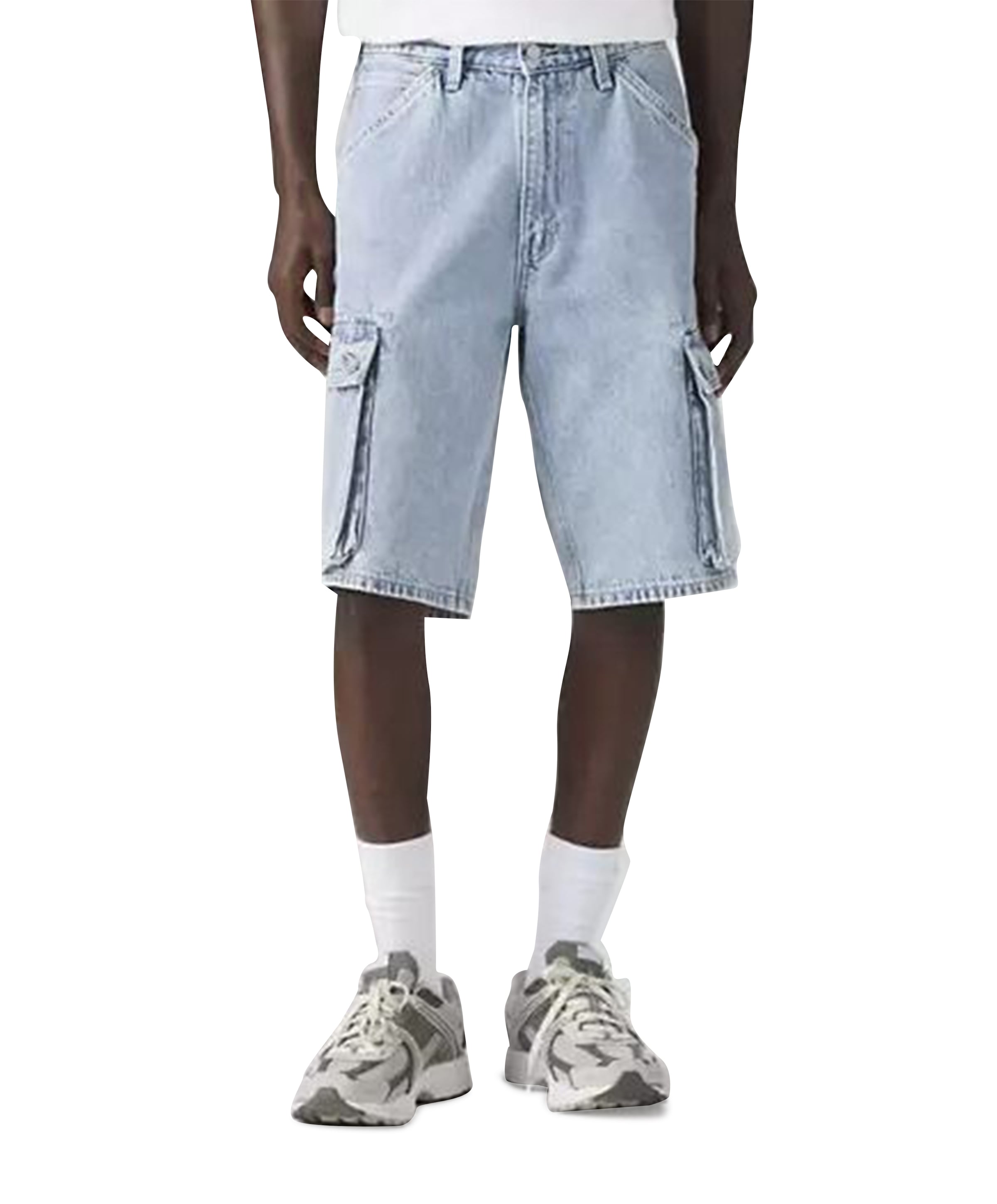 478 Baggy cargo shorts blauw