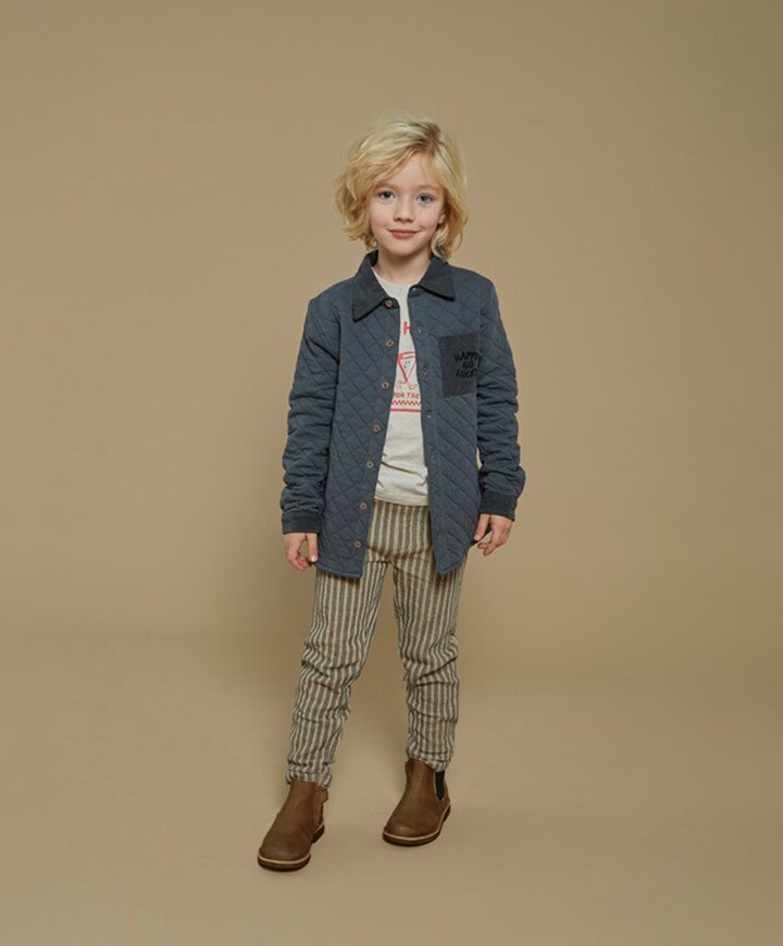 Jongens overhemd lange mouw grijs