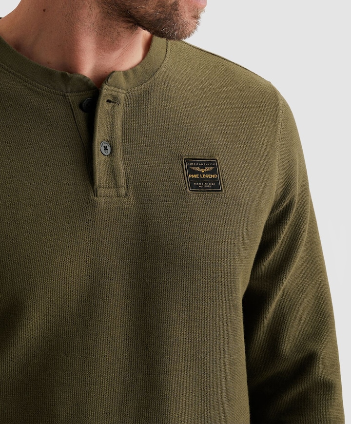 Heren longsleeve groen