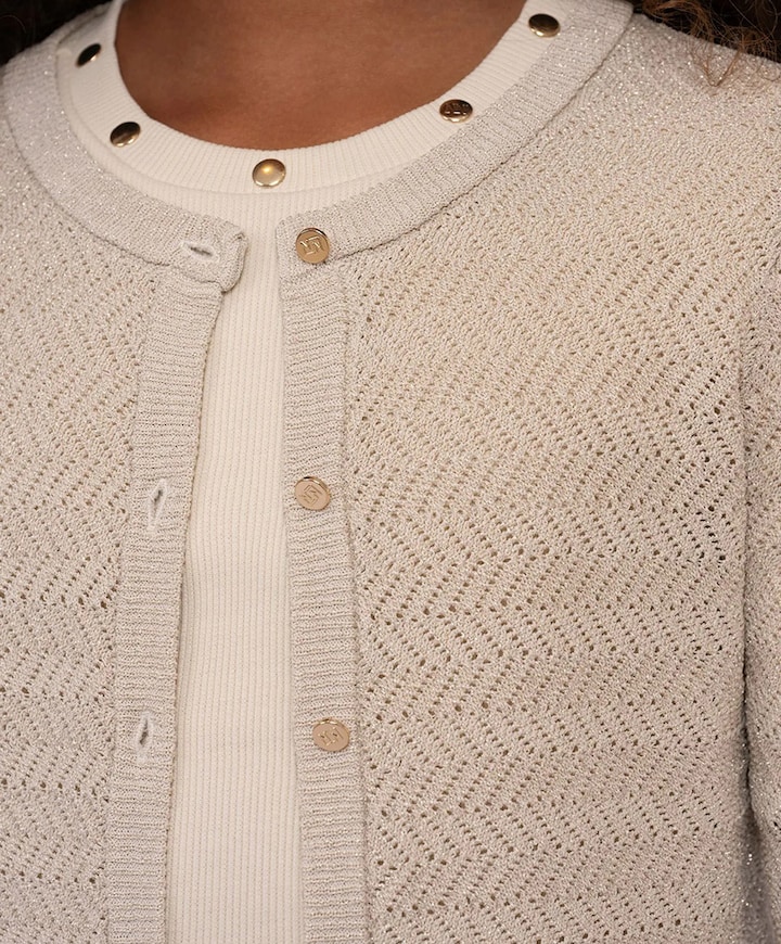 Meisjes vest beige