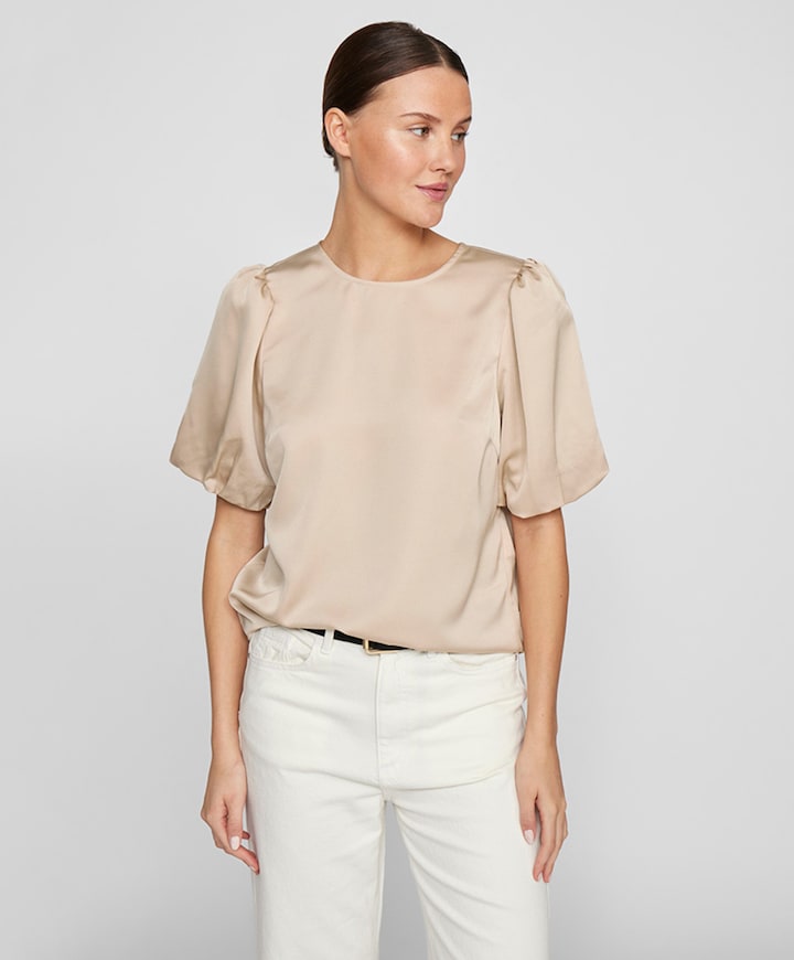 Dames top beige