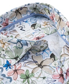 Heren overhemd lange mouw multicolor