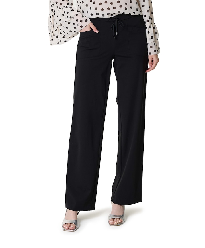 Sue Wide dames broek zwart