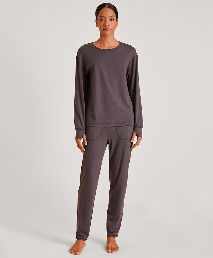 Dames pyjamatop bordeaux