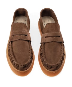 heren moccasins bruin