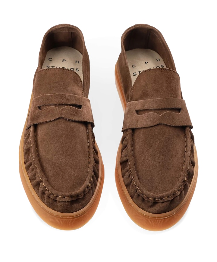 heren moccasins bruin