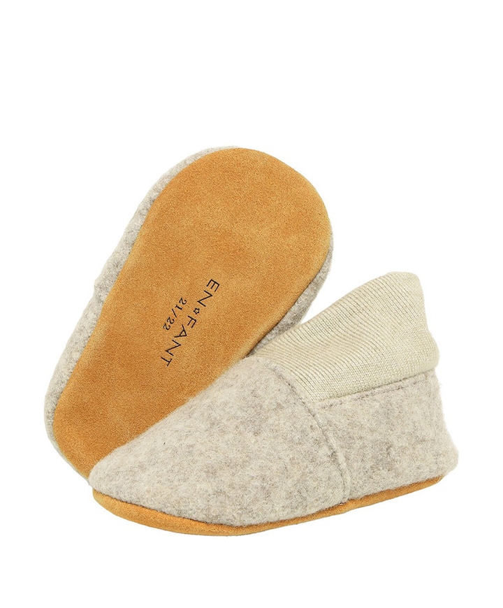 Wool Rib uniseks pantoffels  beige