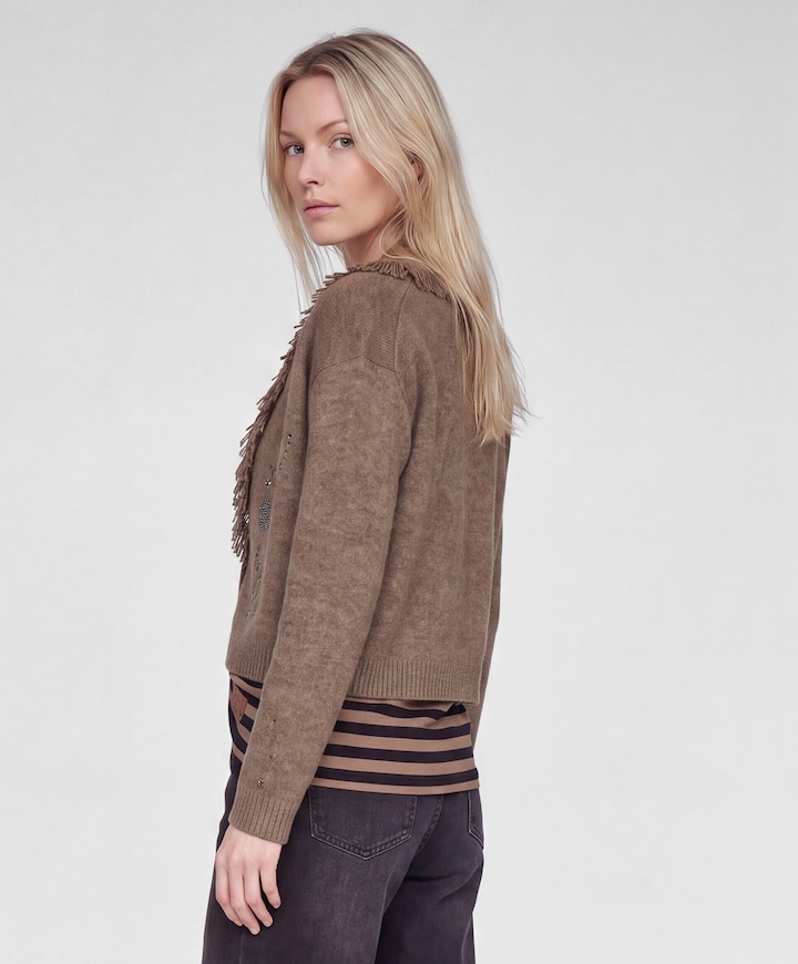 Dames vest bruin