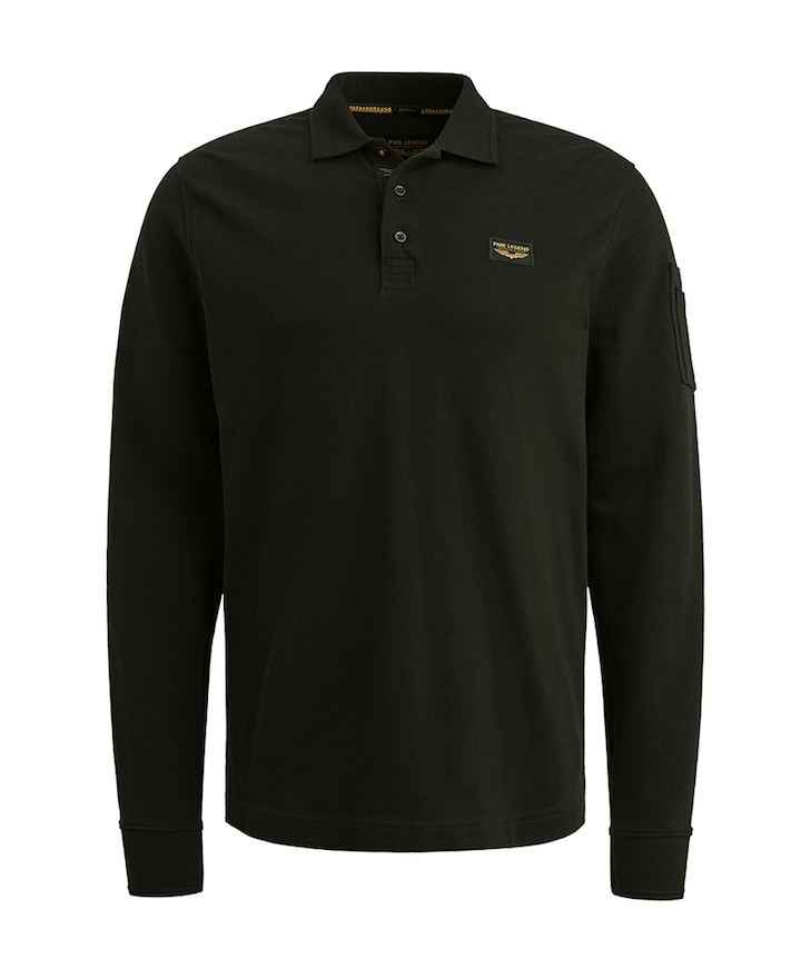 Heren polo zwart