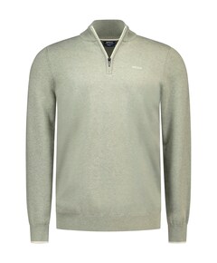 Heren trui met rits groen
