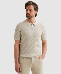 Heren polo beige